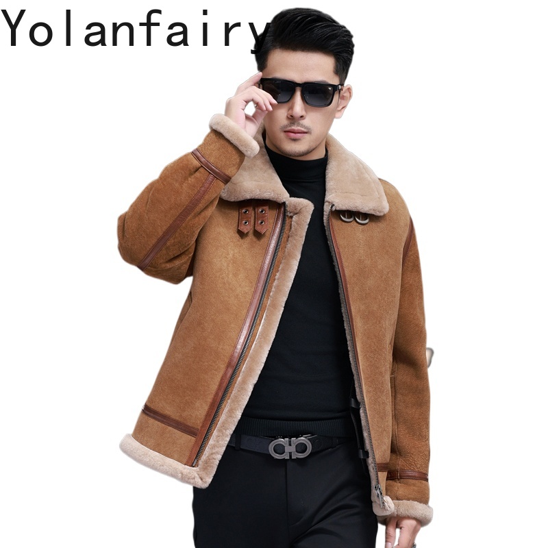 Quality Winter Clothing - YOLANFAIRY 고품질 진짜 양가죽 재킷 남성