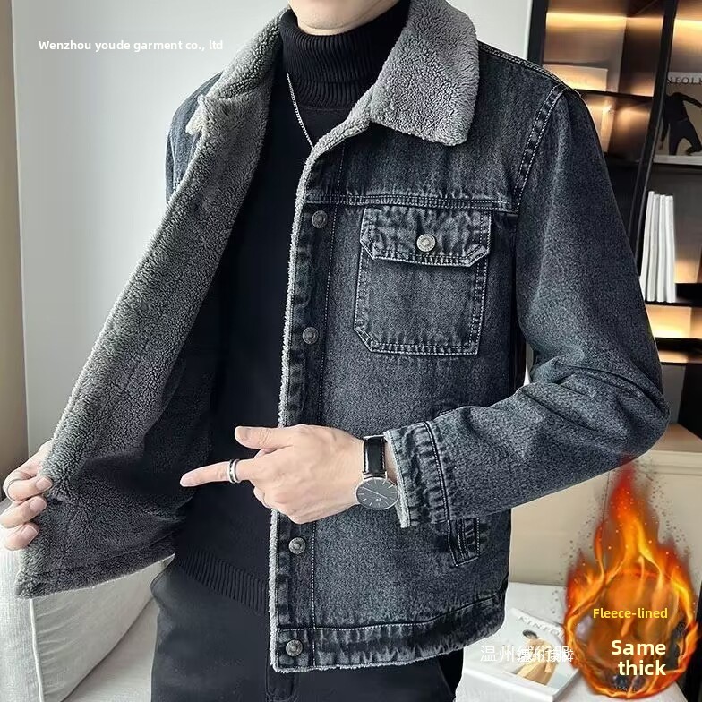 Winter Clothing Work - 겨울용 보온 및 두꺼운 데님 재킷,