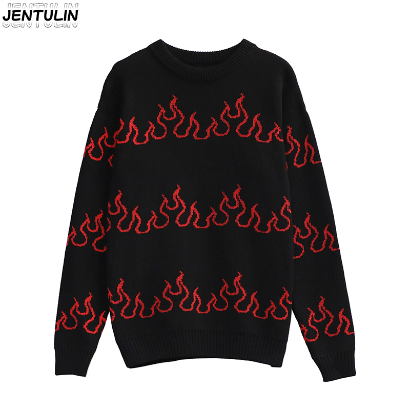 Winter Clothing Factory Outlet - 남녀 공용 플레임 니트 선물, 배색