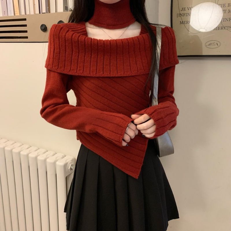 Winter Clothing Offer - 여성용 크롭 풀오버 크리스마스 젊은 감각의