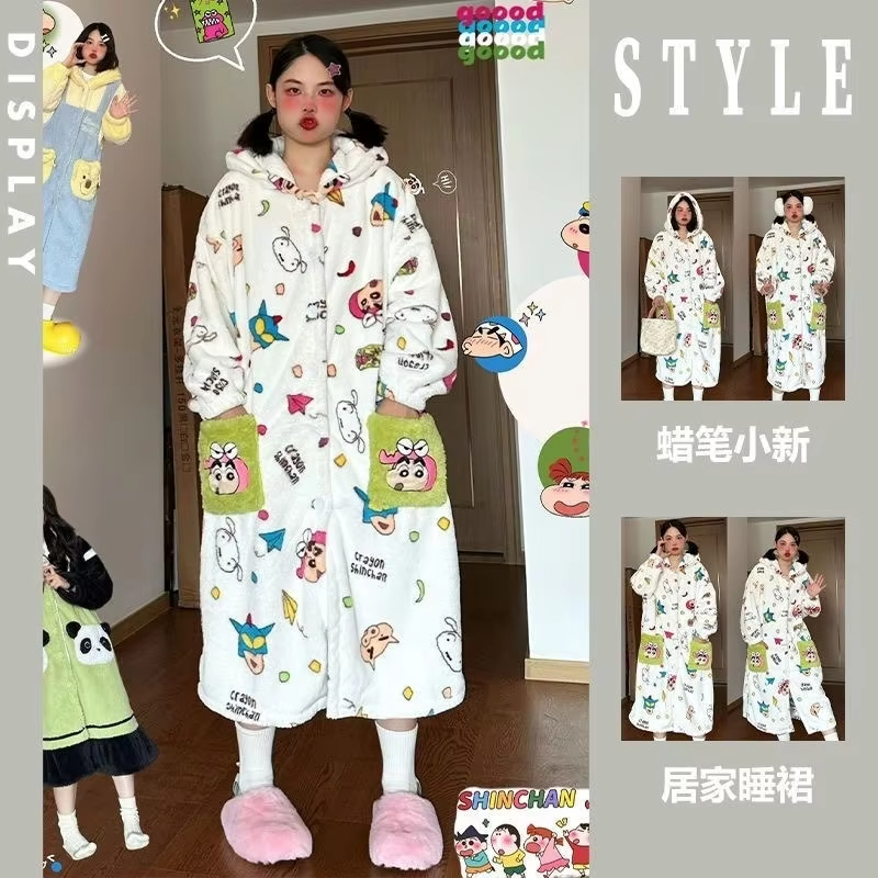Winter Clothing Cute - 카와이 애니메이션 크레용 신짱 여성용 잠옷