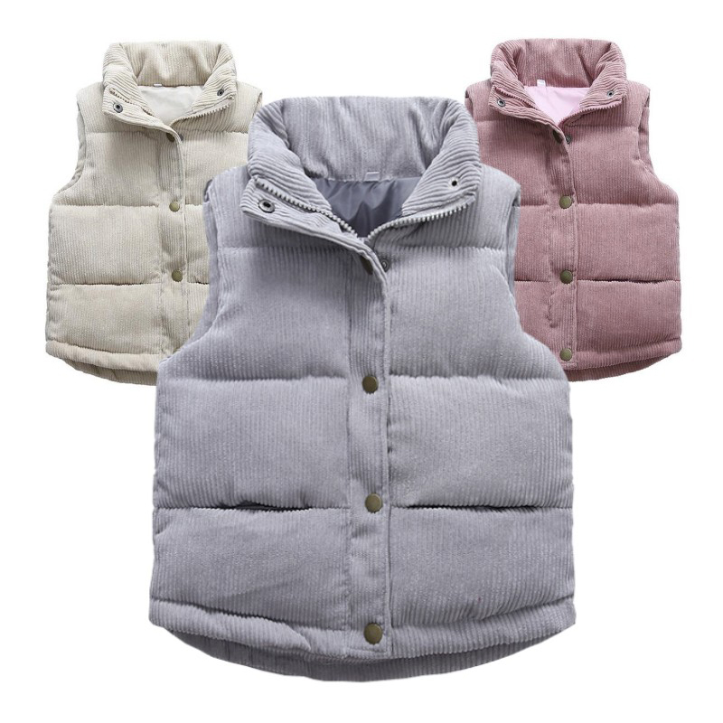 Winter Clothing For Boys - 남아 여아 코듀로이 조끼, 두꺼운 따뜻한