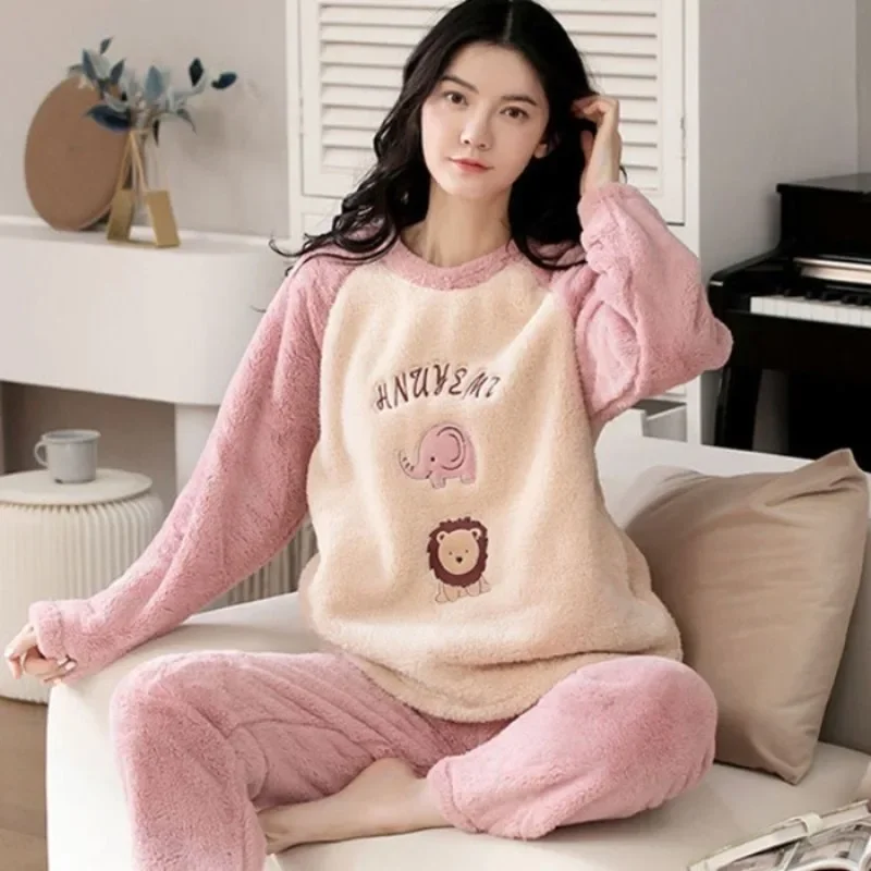 Winter Clothing Offer - 겨울을위한 따뜻한 잠옷 두꺼운 따뜻한 플란넬