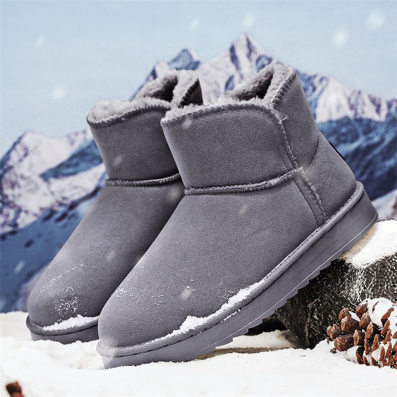 Snow Boot Fur Lined - 겨울 커플용 브레드 스타일 스노우 부츠,