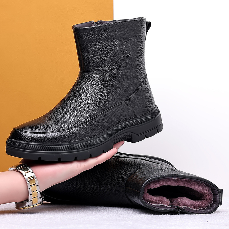 남성용 하이탑 가죽 스노우 부츠 따뜻한 울 안감 겨울  - Snow Boot Fur Lined 리뷰 및 가격