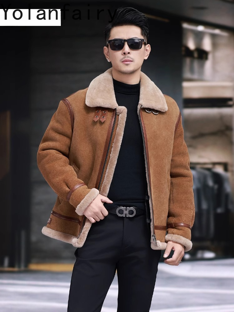 YOLANFAIRY 고품질 진짜 양가죽 재킷 남성 겨울 - Quality Winter Clothing 리뷰 및 가격