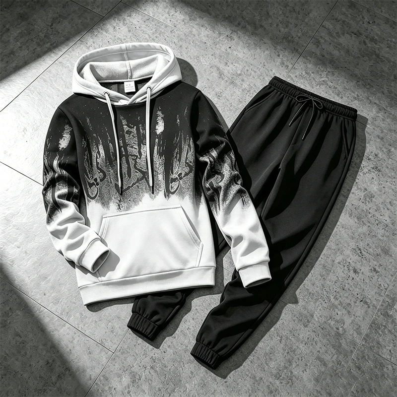 가을 겨울 남성용 후드티 트레이닝복 캐주얼 잉크 스플래 - Winter Clothing Hoodie 리뷰 및 가격