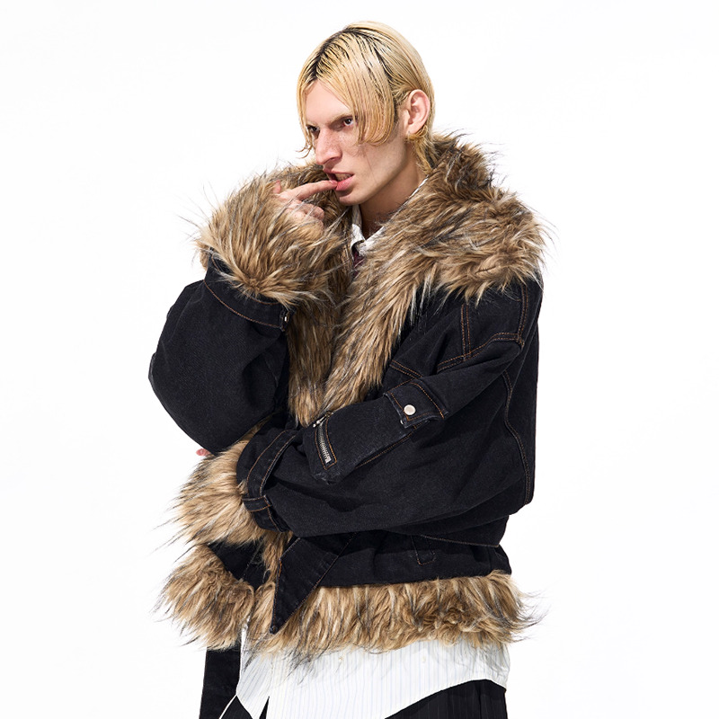 루젠 패션 개성있는 인조 모피 스플라이싱 디자인 두꺼운 - Winter Clothing Trends 2025 리뷰 및 가격