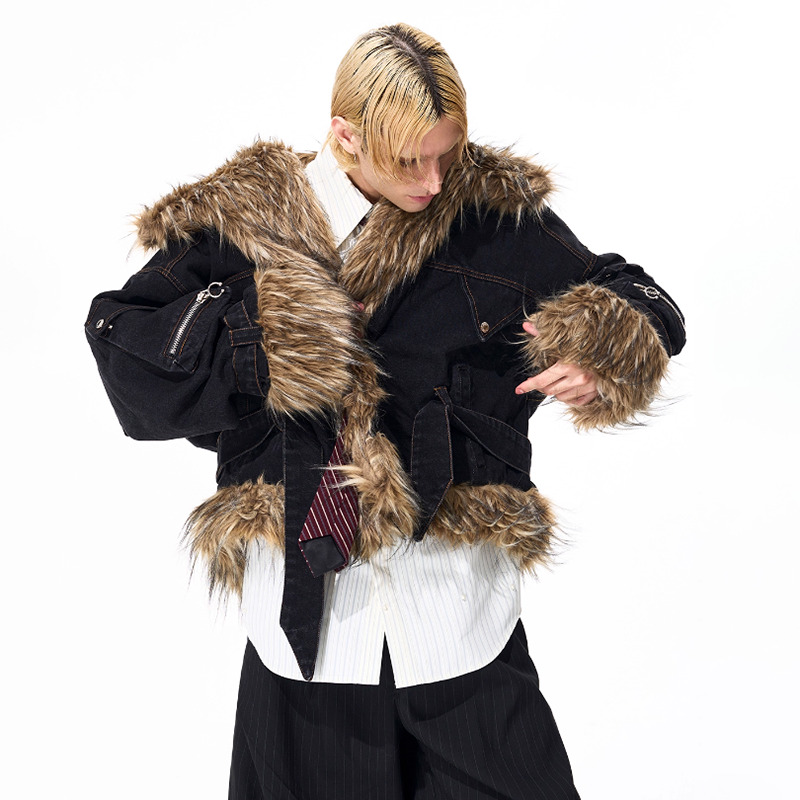 루젠 패션 개성있는 인조 모피 스플라이싱 디자인 두꺼운 - Winter Clothing Trends 2025 리뷰 및 가격