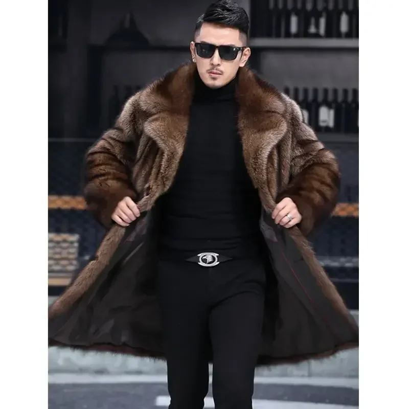 럭셔리 브랜드 남성 의류 모피 자켓 중간 길이 인조 모 - Quality Winter Clothing 리뷰 및 가격