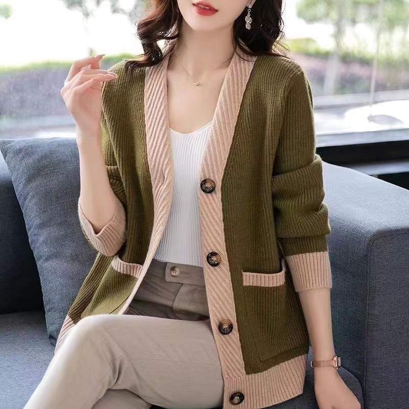 느슨한 긴 소매 카디건 여성 봄 가을 여성 스웨터 코트 - Winter Clothing Factory Outlet 리뷰 및 가격