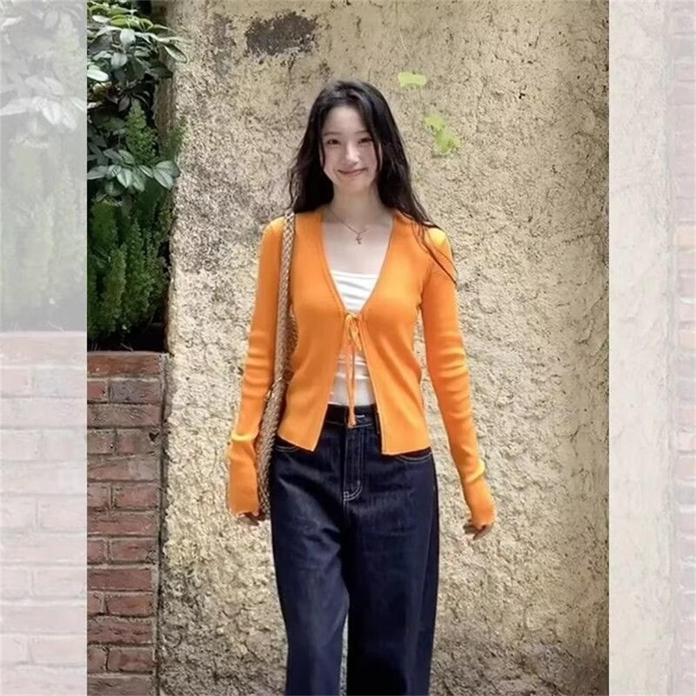 여성용 니트 얇은 긴 소매 카디건 봄 가을 패션 빈티지 - Winter Clothing Factory Outlet 리뷰 및 가격