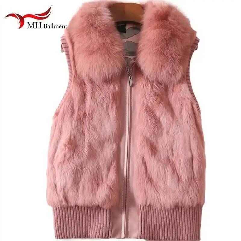여성용 진짜 토끼 모피 코트, 천연 O넥 패션, 슬림  - Winter Clothing Offer 리뷰 및 가격