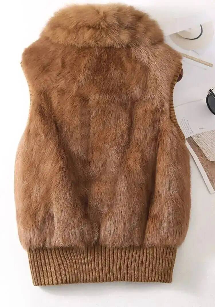 여성용 진짜 토끼 모피 코트, 천연 O넥 패션, 슬림  - Winter Clothing Offer 리뷰 및 가격