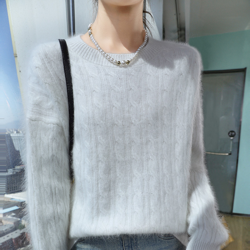 100% 밍크 캐시미어 스웨터 여성 패션 가을 겨울 두 - Winter Clothing Offer 리뷰 및 가격