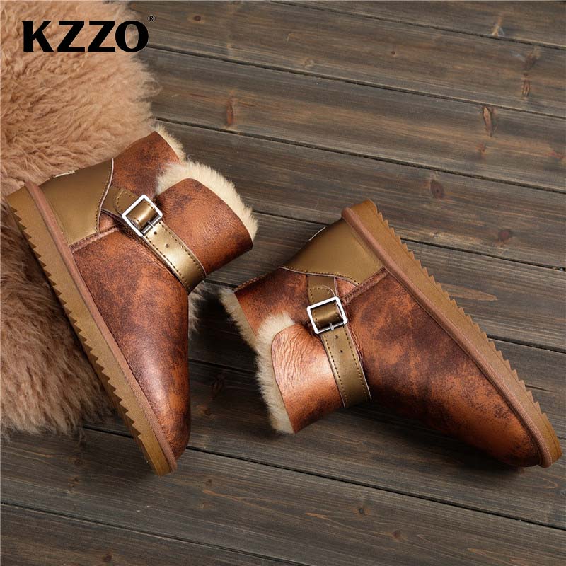 KZZO 2025 신사복 캐주얼 진짜 양피 가죽 겨울  - Snow Boot Fur Lined 리뷰 및 가격