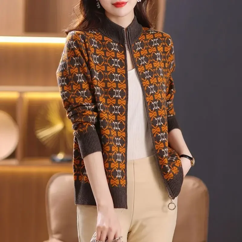 여성 야구 에비에이터 코트 집업 여성 니트 보머 재킷, - Winter Clothing Offer 리뷰 및 가격