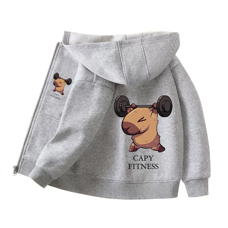 Capybara 지퍼 후드 코트, 소녀 소년 맨투맨 의 - Winter Clothing For Boys 리뷰 및 가격