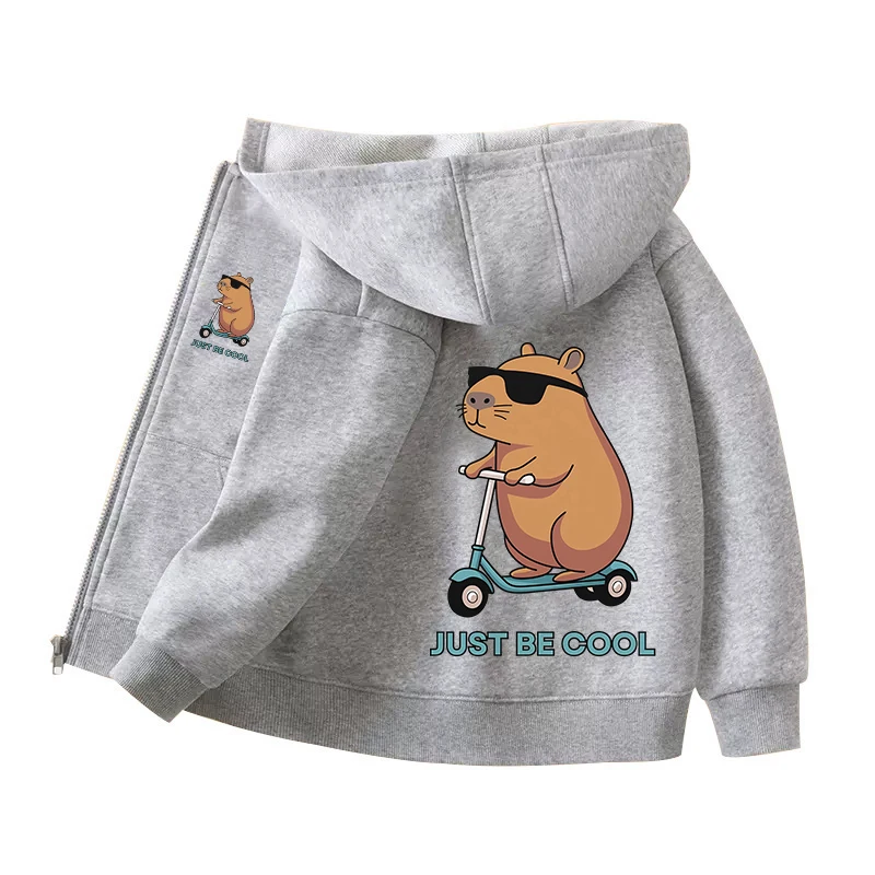 Capybara 지퍼 후드 코트, 소녀 소년 맨투맨 의 - Winter Clothing For Boys 리뷰 및 가격
