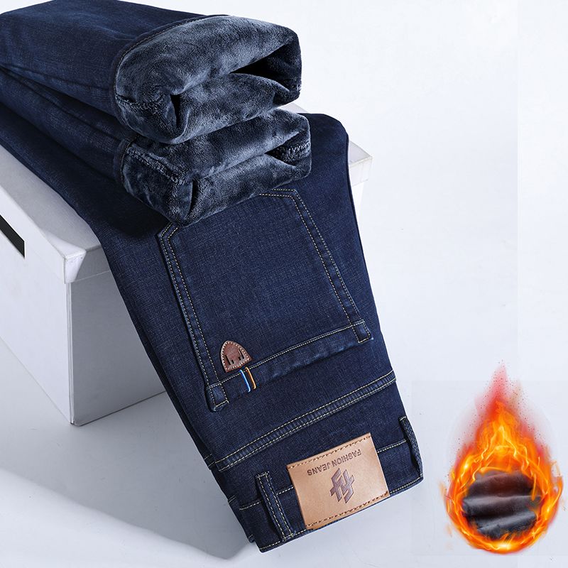 겨울용 따뜻한 플리스 청바지 남성용 두꺼운 보온 캐주얼 - Winter Clothing Work 리뷰 및 가격