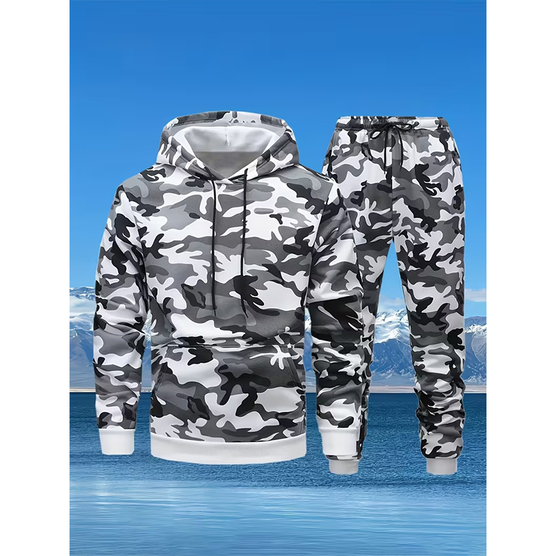 가을 위장 3D 프린트 후드티 바지 세트 남녀 후드 스 - Winter Clothing Hoodie 리뷰 및 가격