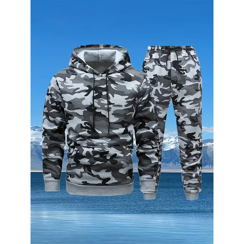 가을 위장 3D 프린트 후드티 바지 세트 남녀 후드 스 - Winter Clothing Hoodie 리뷰 및 가격