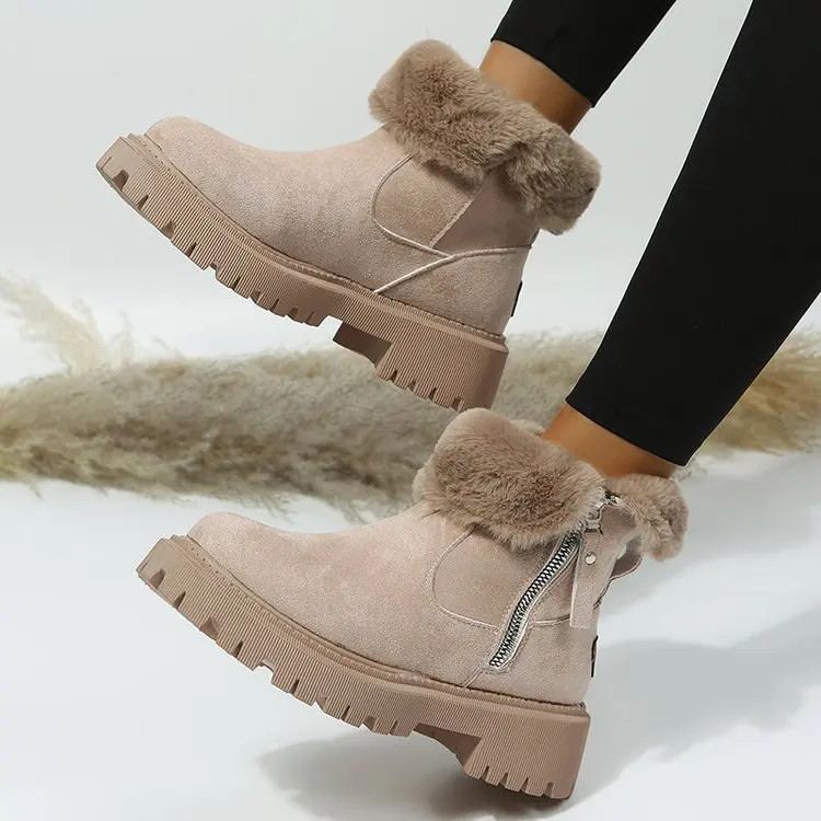 여성용 겨울 스노우 부츠 따뜻한 인조 퍼 안감 청키 럭 - Snow Boot Fur Lined 리뷰 및 가격