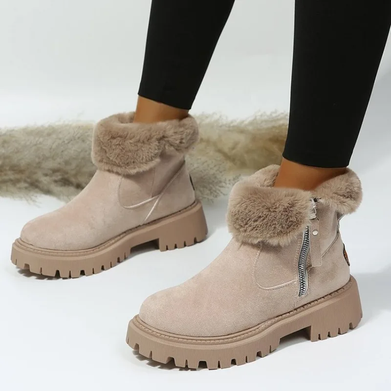 여성용 겨울 스노우 부츠 따뜻한 인조 퍼 안감 청키 럭 - Snow Boot Fur Lined 리뷰 및 가격