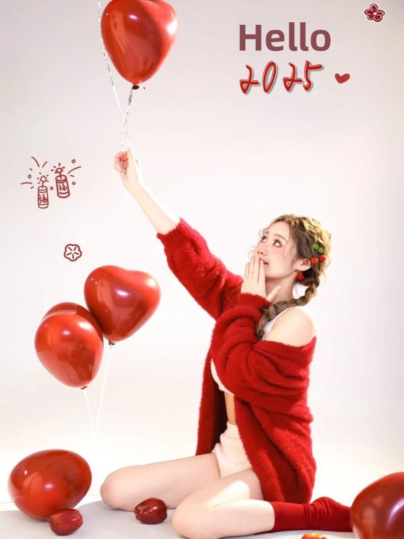 새로운 가을 겨울 빨간 스웨터 예술적 사진 스튜디오 소 - Winter Clothing Photo 리뷰 및 가격