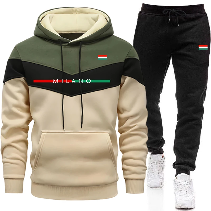 남성용 고품질 트랙슈트 캐주얼 3색 스플라이스 스웨트셔 - Quality Winter Clothing 리뷰 및 가격