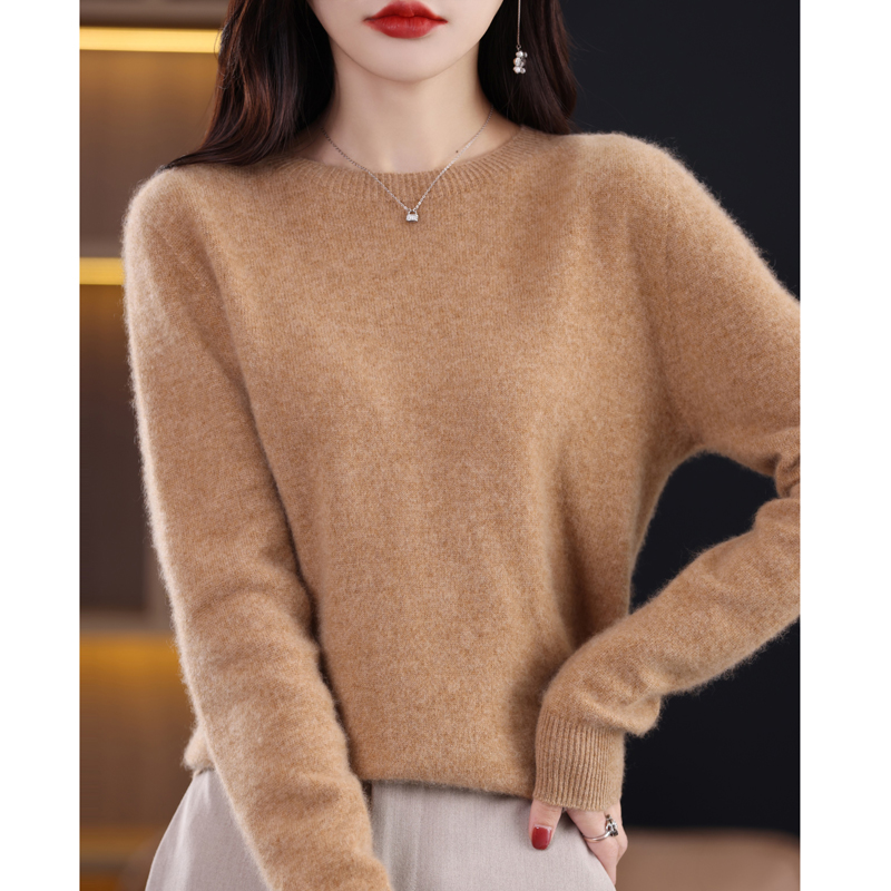 2025년 신상 캐시미어 기본 탑 긴팔 여성용 O넥 니 - Winter Clothing Trends 2025 리뷰 및 가격